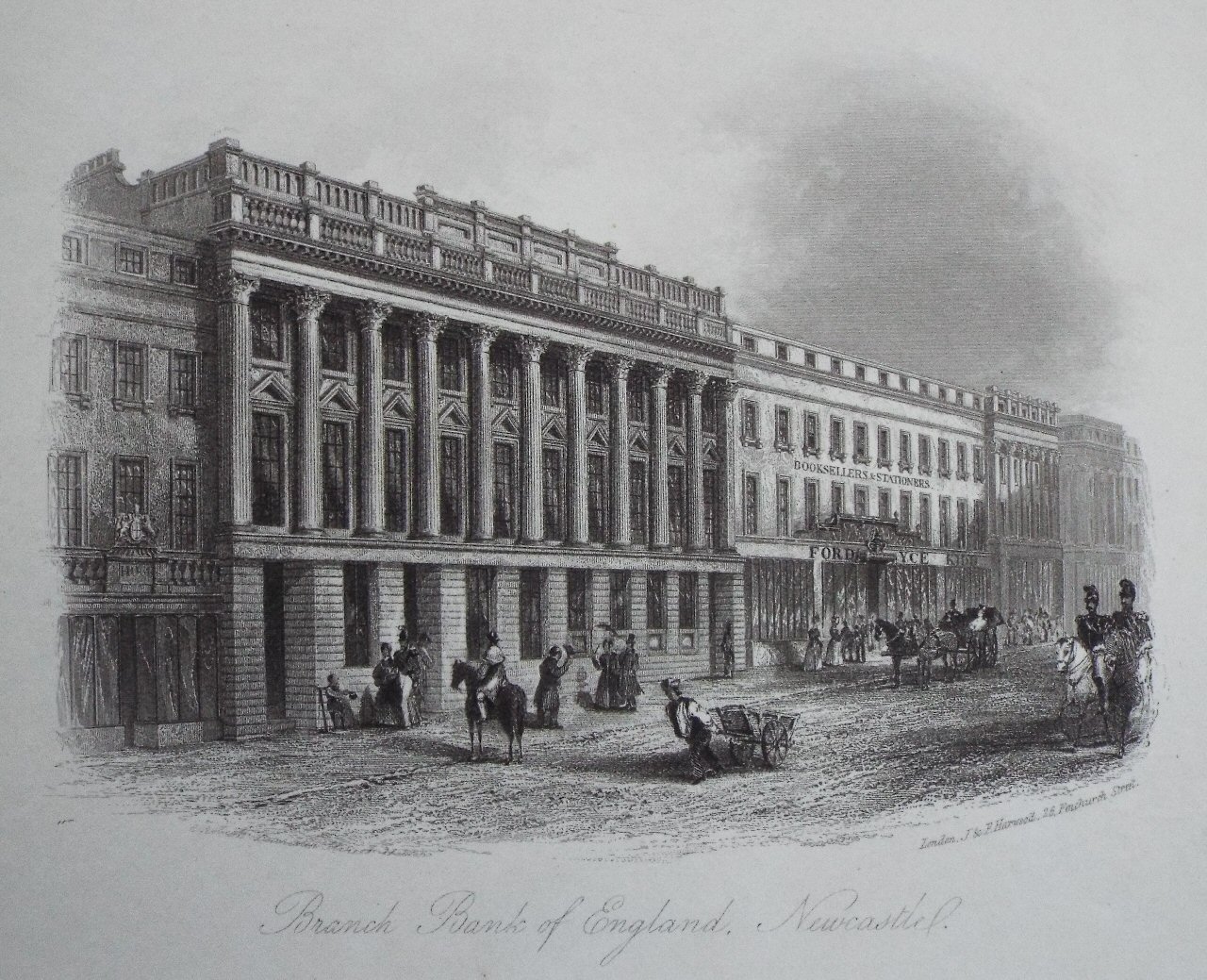Print - Branch Bank of England, Newcastle. - J